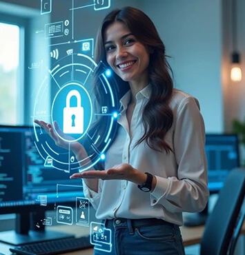 Modern workspace focused on innovation and technology